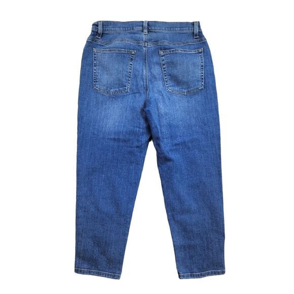 Eileen Fisher -22 Stretch Organic Cotton Boyfriend Jeans Mid-Rise Distressed 6 - Picture 2 of 9